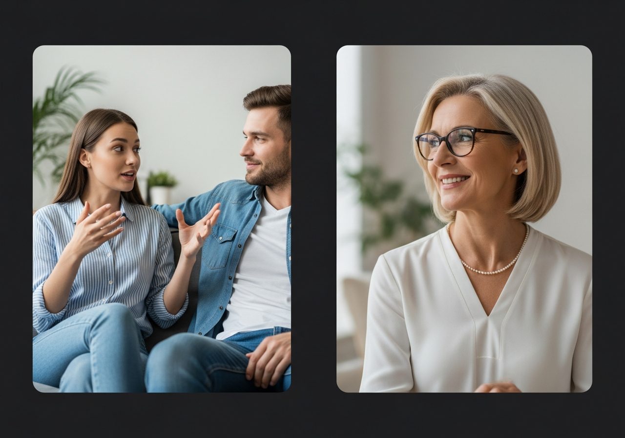 A wedding planner in a consultation with a couple